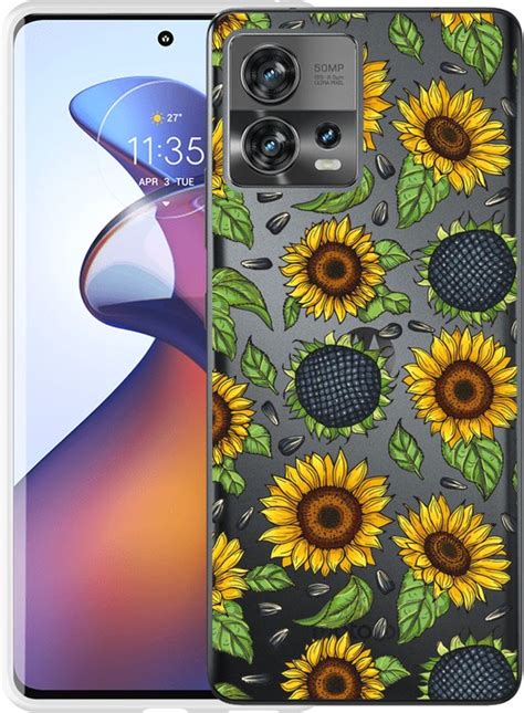 Motorola Edge Fusion Hoesje Sunflowers Designed By Cazy Bol