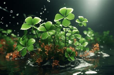 Premium AI Image | Explore the symbolism of clover in different artis ...