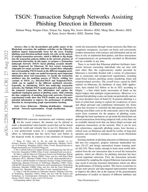 TSGN Transaction Subgraph Networks Assisting Phishing Detection In