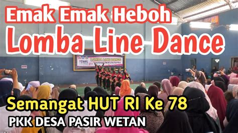 Emak Emak Heboh Lomba Line Dance Semangat Hut Ri Ke Pkk