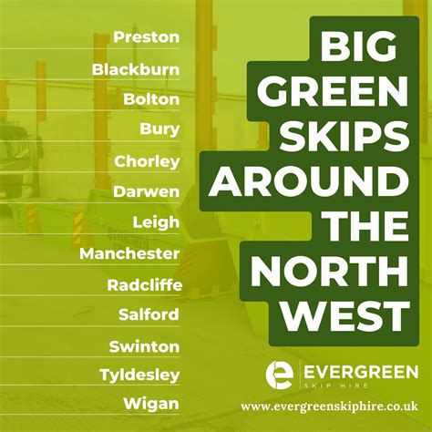 Evergreen - We deliver Big Green Skips across the North West. 🟢