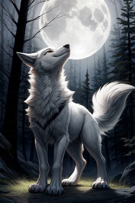 full moon wolf   nenvul  deviantart