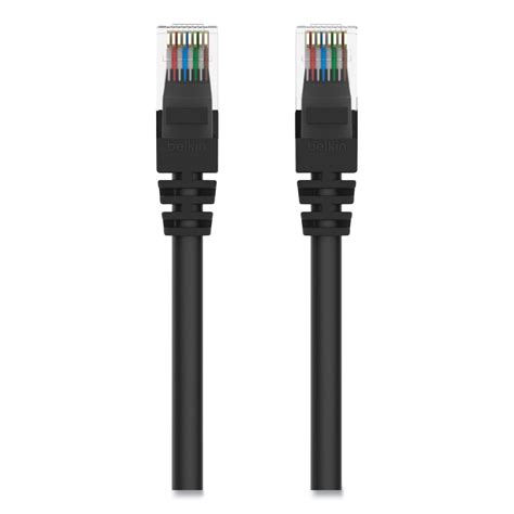 Belkin Enterprise 5FT Cat6 Snagless Unshielded (UTP) Pure Bare Copper Patch Cable 550MHz — Black (Single) (A3L980-C6-UTP-5FT-BK-1PK)