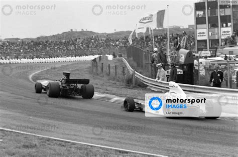 Ronnie Peterson Lotus 72E Ford Leads Jochen Mass McLaren M23 Ford