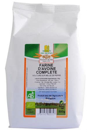 Moulin des Moines Farine dAvoine Complète 500G Green Village Maroc