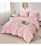 Amazon PERFEMET Piece Hot Pink Comforter Sets Twin Size Pom Pom