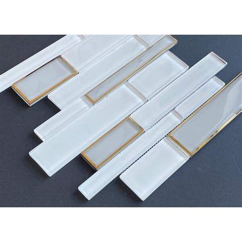 Es Stone Random Sized Glass Linear Mosaic Wall Tile Perigold