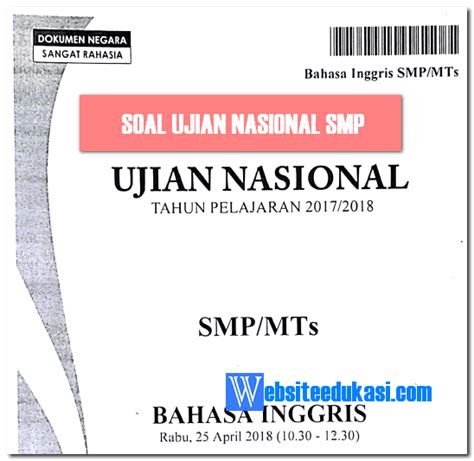 Latihan Soal Unbk Bahasa Inggris Smp 2019 Dan Pembahasannya Satu Trik