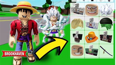 How To Turn Into One Piece Monkey D Luffy In Roblox Brookhaven Id