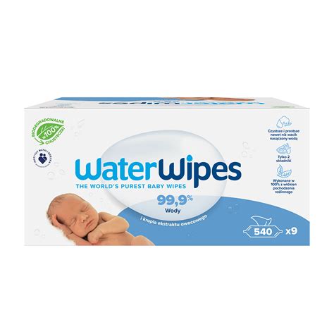 Waterwipes chusteczki nawilżane wodne dla dzieci i niemowląt 60 szt x9