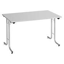 TABLE RECTANGULAIRE PLIANTE CLASSIQUE L 120 X P 70 CM GRIS PIÉTEMENT