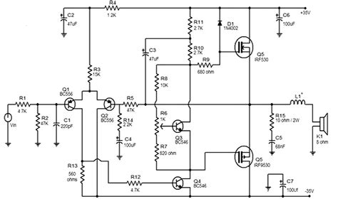 50 watt Mosfet amplifier - Amplifier Circuit Design