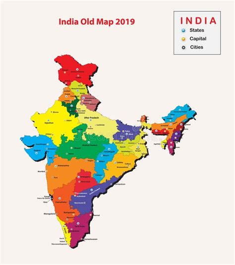 India Map With States And Cities