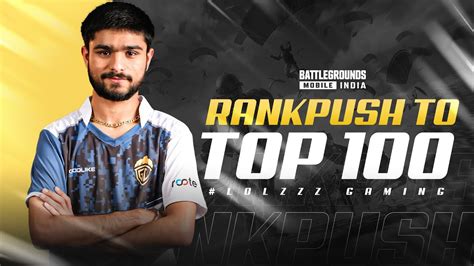 KYA AAJ TOP 100 HOGA CONQUEROR RANK PUSH GODL LoLzZz BGMI LIVE