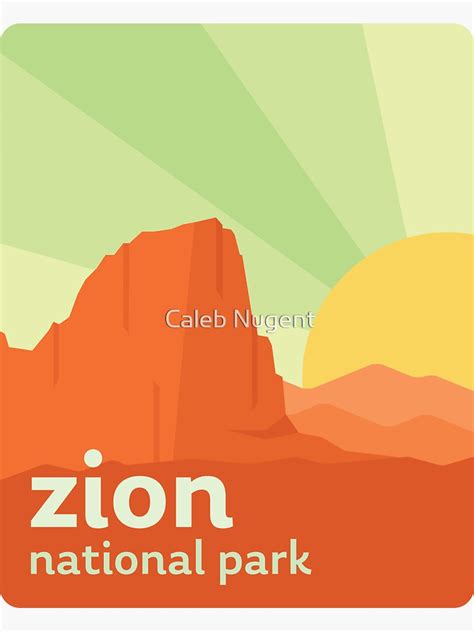 Zion National Park Sticker Sticker For Sale By Caleb3nugent Redbubble