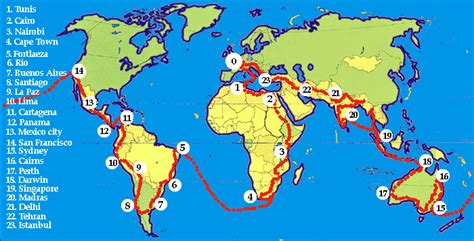 Around The World In 80 Days Map Route Topographic Map Of Usa With States