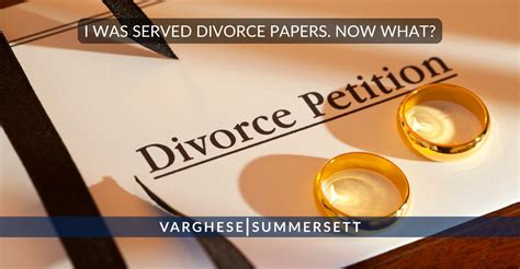 served divorce papers