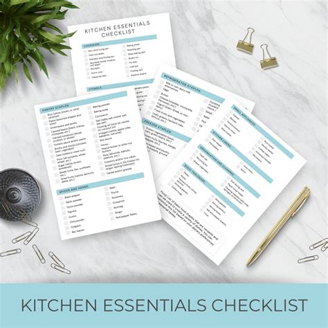 Checklist Of Kitchen Essentials Printable Checklist Pantry Inventory Editable Canva List First