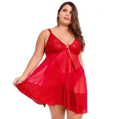 Camisola Imi Lingerie Sem Bojo Em Tule E Renda Calcinha Plus Size