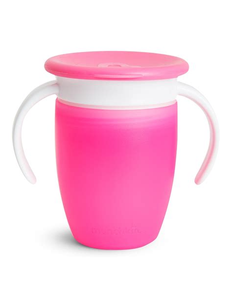 Munchkin Taza Vaso Antigoteo Con Asas Y Tapa Ml Color Rosa Alex And Co