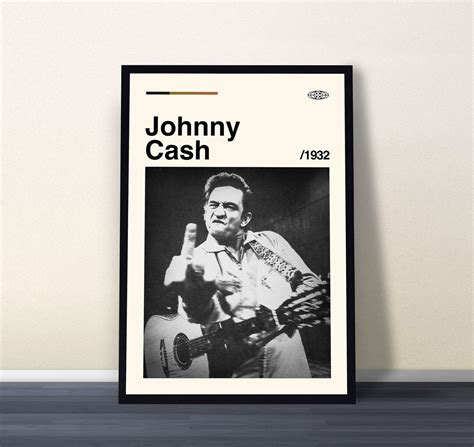 Johnny Cash Poster Johnny Cash Print Movie Poster Retro Etsy