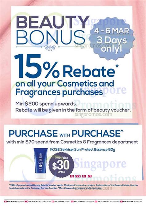 BHG 2 4 Mar 2016 EXPIRED BHG 20 Off Fashion 15 Rebate Cosmetics