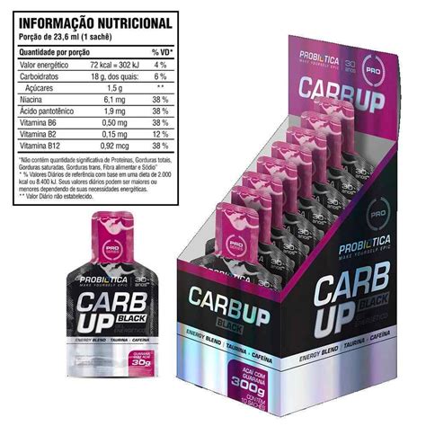 Prob Carb Up Gel Black Acai Guarana Carol Distribuidora