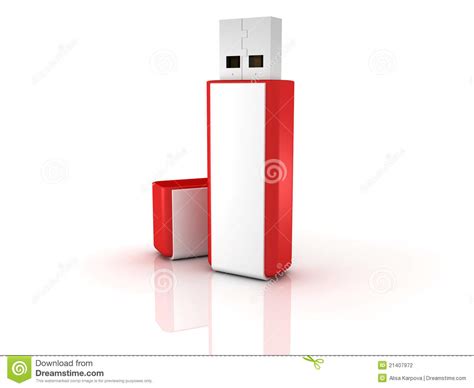 Memoria Con Estilo Roja Del Mecanismo Impulsor Del Flash Del USB Stock