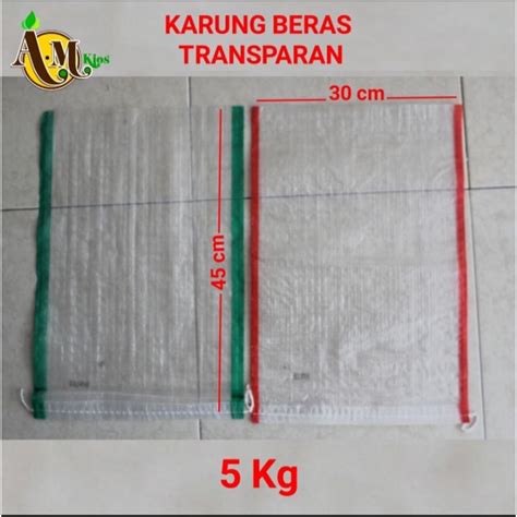 Jual Karung Beras Kg Polos Transparan Ukuran X Cm Shopee Indonesia