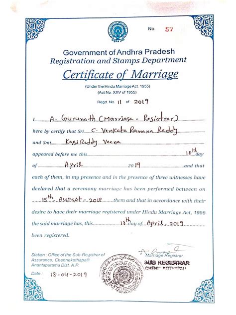 Marriage Certificate | PDF