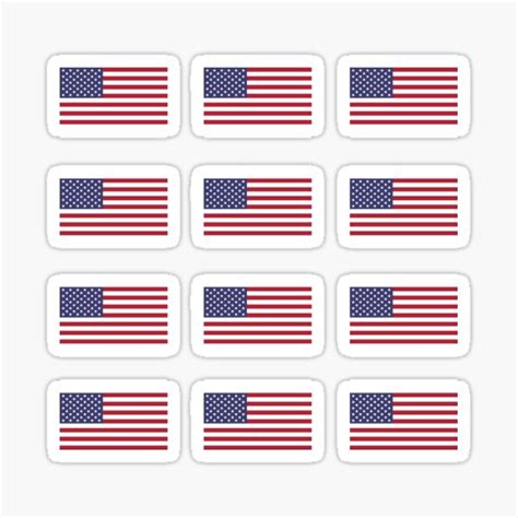 American Flags Sticker By Arlearon Redbubble