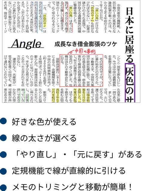 日本経済新聞紙面ビューアーアプリ・メモ機能のご紹介