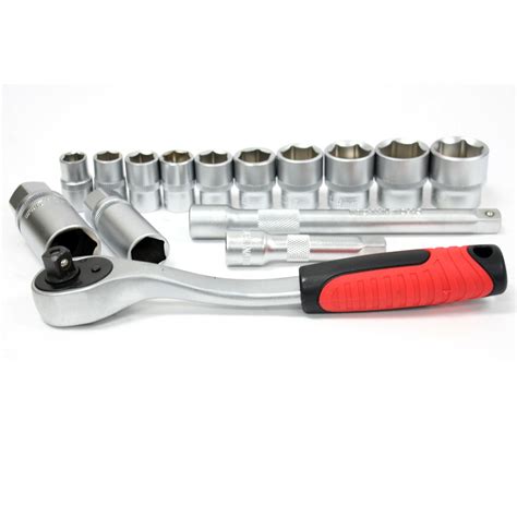 15pc 3 8 Dr 6pt Mm Socket Ratchet Extension Bar And 16mm 21mm Spark Plug Sockets Econosuperstore