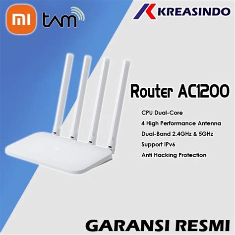 Jual XIAOMI Router AC1200 Dual Core Modem Wifi Wireless 4 Antena Resmi