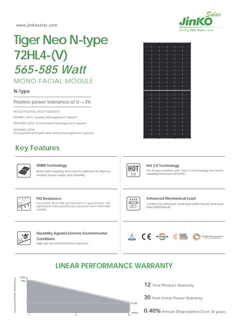 Jinko Psolar N Type Solar Tp Energy Mono High Quality Best Price Jkm