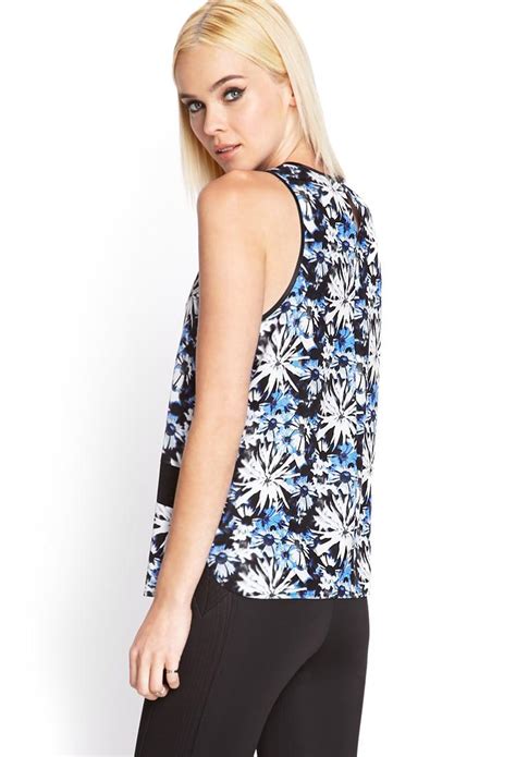 Lyst - Forever 21 Floral Print Tank Top