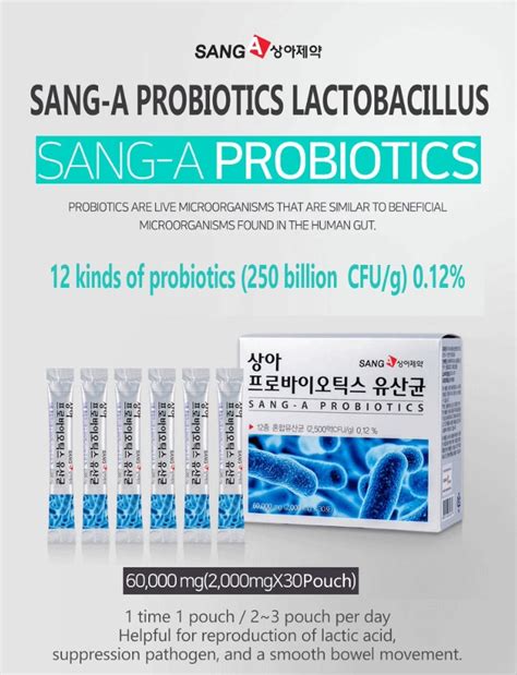 Sang A Probiotics Lactobacilli 60g Health Supplement Korean Excreta Cald