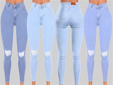 The Sims Resource Denim Skinny Jeans 059