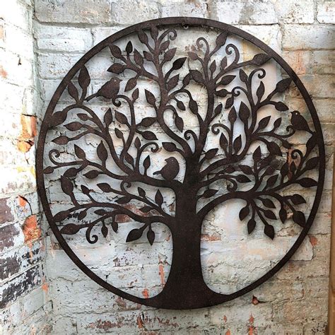 A Metal “tree Of Life” Wall Hanging For The Garden But Also Looks Great In An Orangery Or