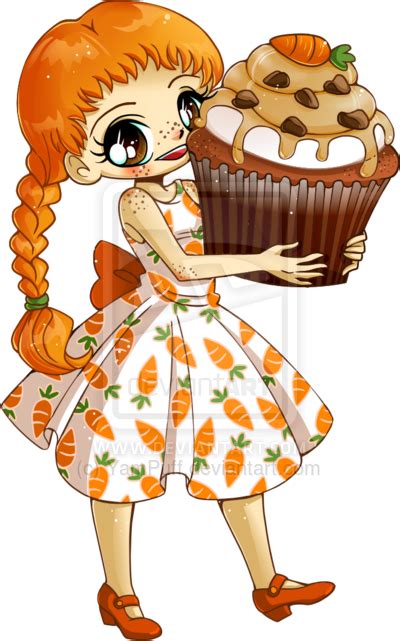 Carrot Cupcake Girl Commission By Yampuff On Deviantart Cute Food