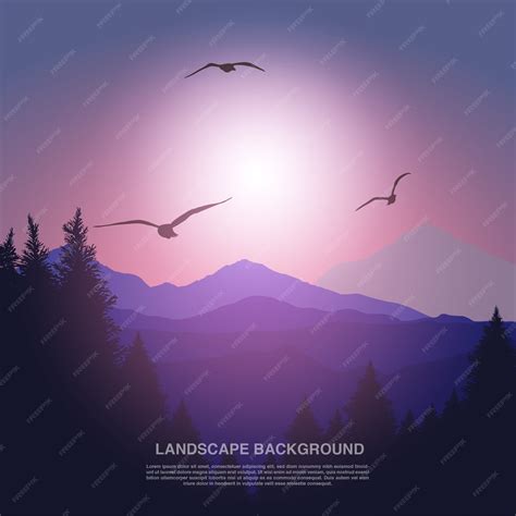 Premium Vector | Landscape background design