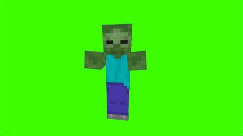 Zombie Green Screen Minecraft Youtube