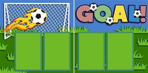 Goal Soccer 2 Premade Scrapbook Pages EZ Layout 4914 Etsy