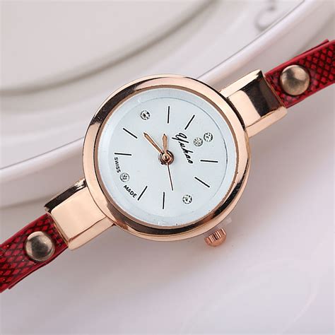 Reloj De Pulsera En Cuero Y Acero Inoxidable Para Mujer Importaciones