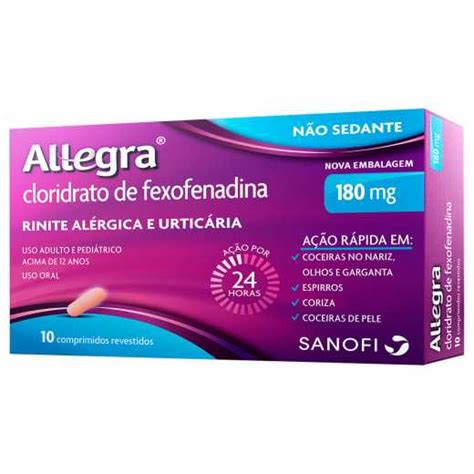 Compre Allegra 10 Comprimidos 180 mg na Farmácia Dose Certa A