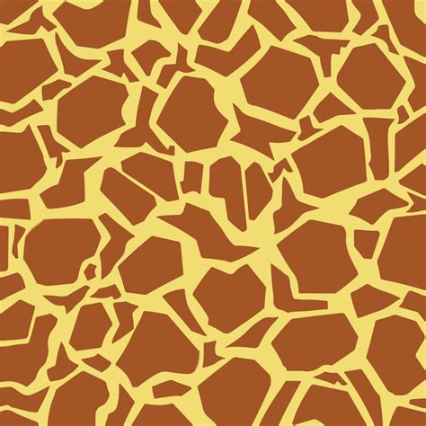 Yellow and brown animal giraffe skin pattern decorative simple and flat ...