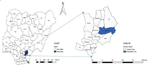 A Map Of Nigeria Highlighting Ebonyi State And Her Lgas Developed Download Scientific Diagram