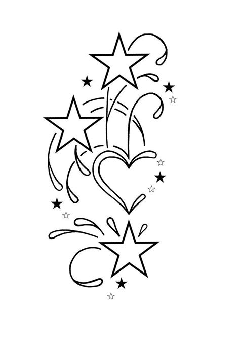 Star Tattoo Designs and Flower Drawing