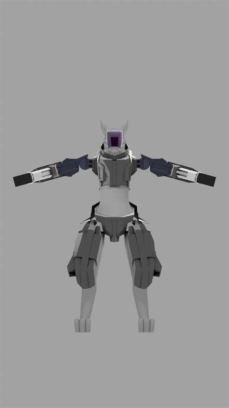 A Protogen Model Im Working On In Blender Still Working On Hands And