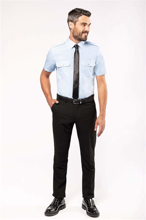 Chemise pilote manches courtes homme Chemises merci de bien vérifier